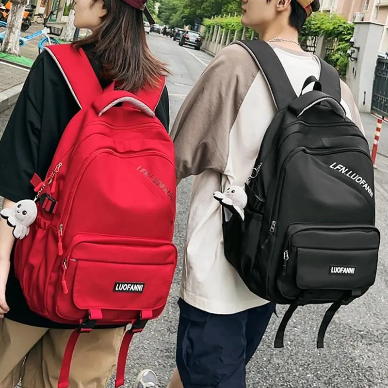 Plecak fajny wodoodporny torba na książkę mody Man Leisure Student College Girl Big Travel School Women Nylon Laptop
