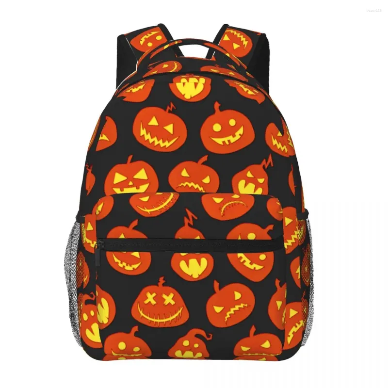 Skolväskor Halloween Pumpkins 3D -tryckväska Set för tonåringflickor Primär barn ryggsäck bok barn bokväska satchel