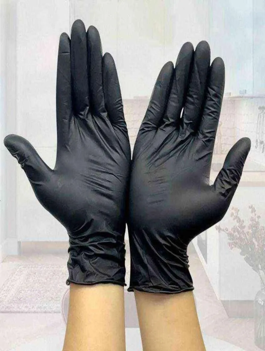 Wegwerphandschoenen Zwart latex poeder examen handschoenen