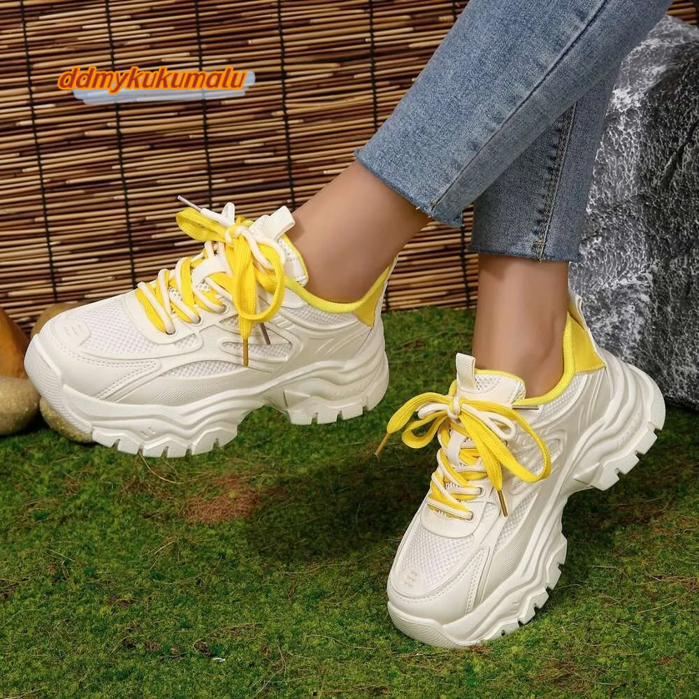 Bulk Trendy Candy Colored Thick Sole Sneakers: Large Size Shoes
