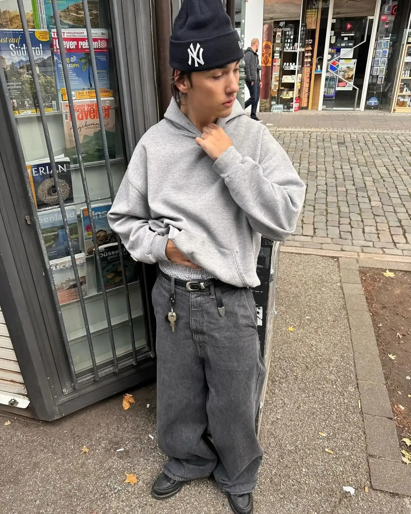 Streetwear Harajuku Oversized Grey Hoodie: Y2k Inspired
