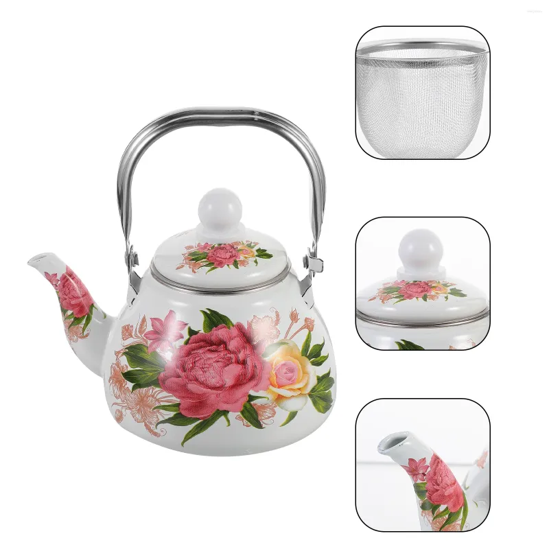 Ensembles de vaisselle TEAPOT TEAPOT Water Milk Warmer Verser sur goutte à goutte étroite Caxe Serc