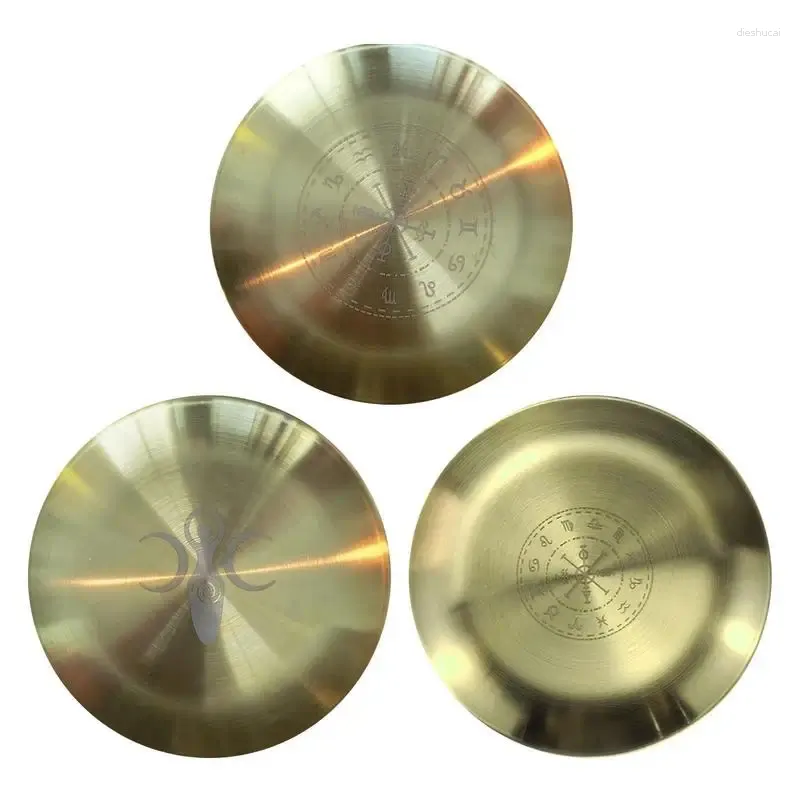 Świecowe uchwyty 14 cm metalowa taca biżuterii żywność przekąska naczynia rytualna Rytualna tablica ołtarza dekoracyjne Palanie talerzy