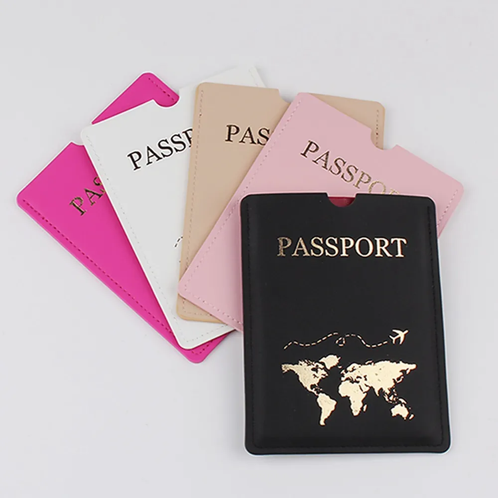 Mapa de estampagem a quente Travel Passport Capa protetora Passaporte PASP