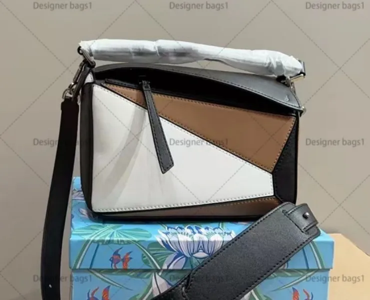 Puzzle Handbag Designer Sac Femmes Single Single Fashion Cuir Portable Sacs de croix diagonale Paquet géométrique PLAIN