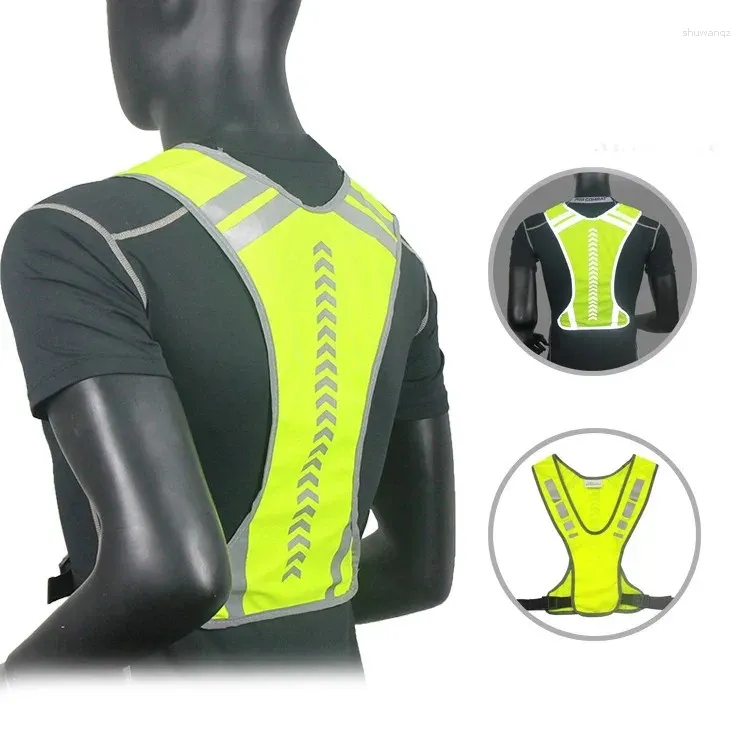 Racingjackor Hög synlighet Cykel Reflekterande Vest Safe Jacket för nattridning Kör Jogging Motorcykel utomhus sportmäster