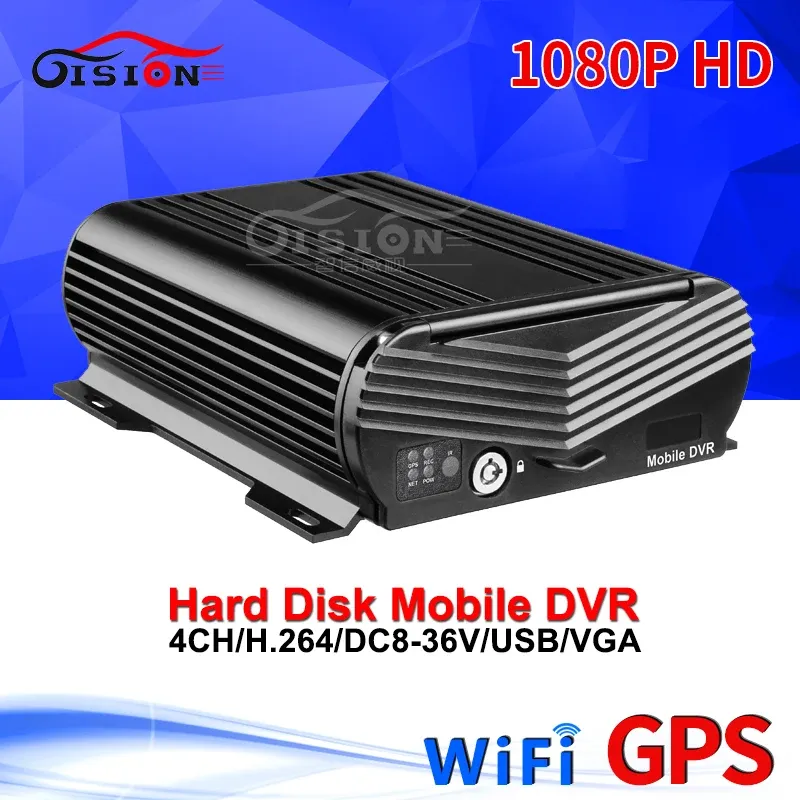 Laarzen gratis verzending wifi gps tracker 4ch ahd hdd harde schijf mobiel dvr op afstand realtime 1080p auto videorecorder mdvr i/o afspelen