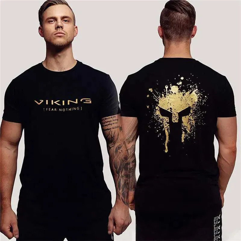 Heren T-shirts Zomerheren Casual T-shirt Gym Outdoor Running Short Slve T-Shirt Fashion O Neck Warrior Gym Otenized Mens Clothing T240425