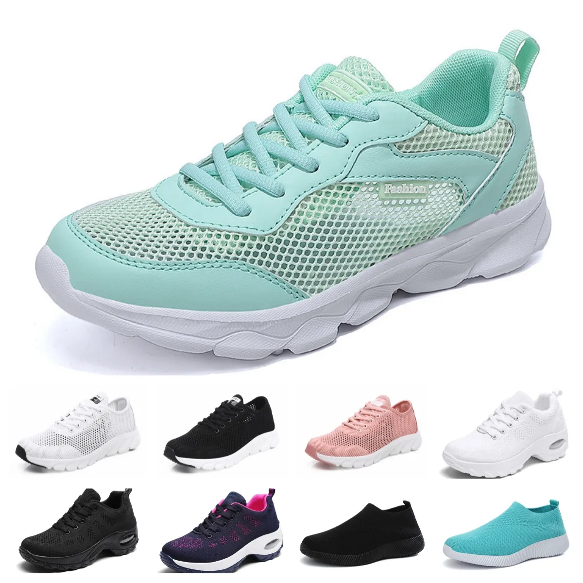 Donne spedite gratuite Donne da corsa Sneaker Hot Summer Jogging Pink Green Bianco Black Women Shoes Shoes EUR36-41