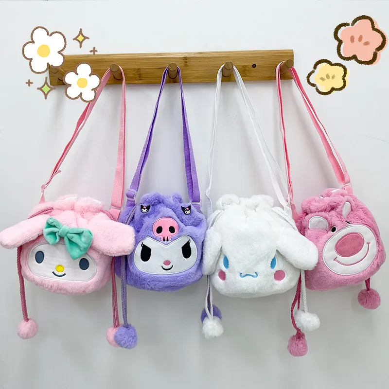 Cartoon Toy Three. Liou Plush Doll Bag Cute Jade Gui Shoulder Bag Soft Cute Devil Kuromi Straddle Bag