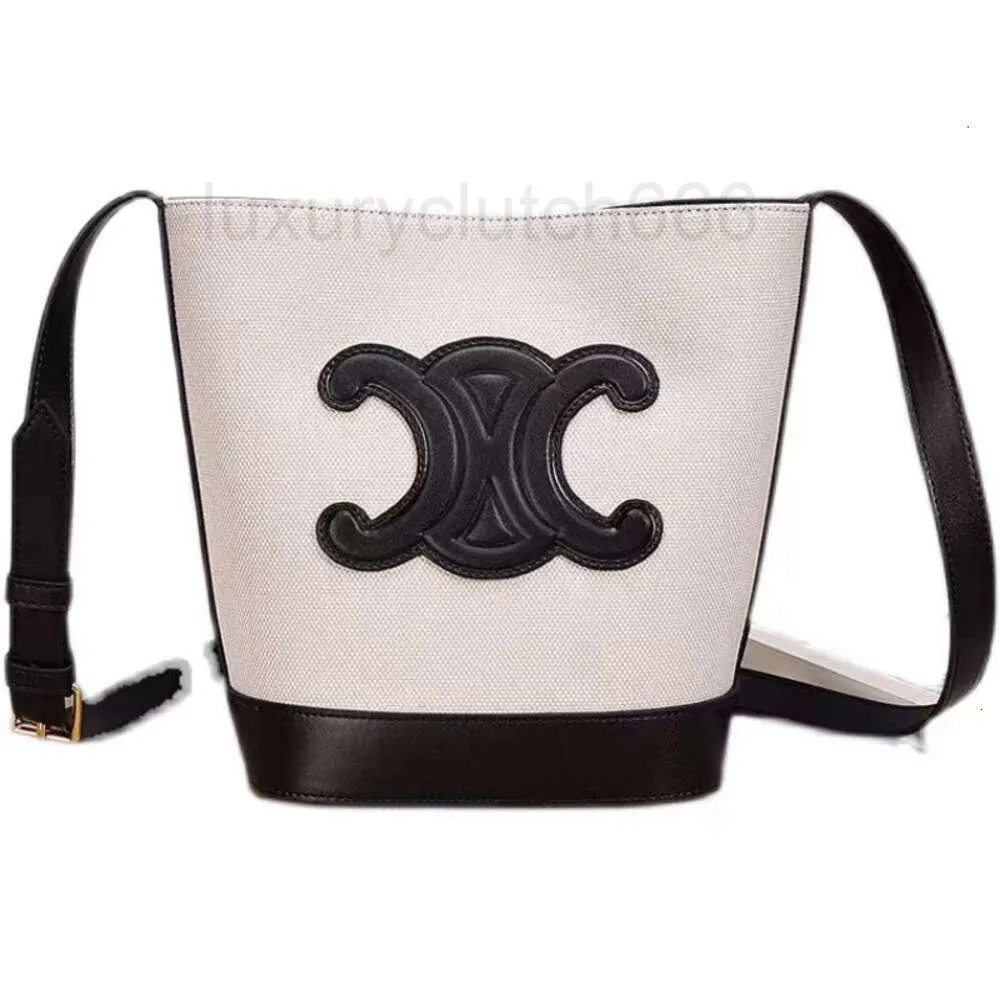 Femmes sacs à main CE Bucket Messenger Sac Designer CEL Canvas Split En cuir Back Back Cow Hide a une belle capacité Triumphal Arch Lisa même sac de seau grand ca 4upn