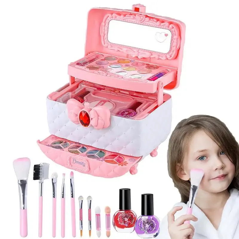 Sets Girl Make Up Kits for Girls Washable Make Up Kits For Girls Real Girls Makeup Kit para crianças 812 Iniciantes Makeup Girl Girl