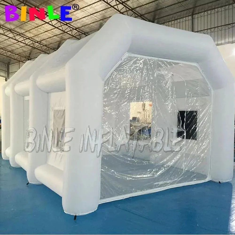 Various sizes 10x5x4mH (33x16.5x13.2ft) Small Inflatable Spray Booth blow up Car truck Paint Booths White Cars garage Tent for sale