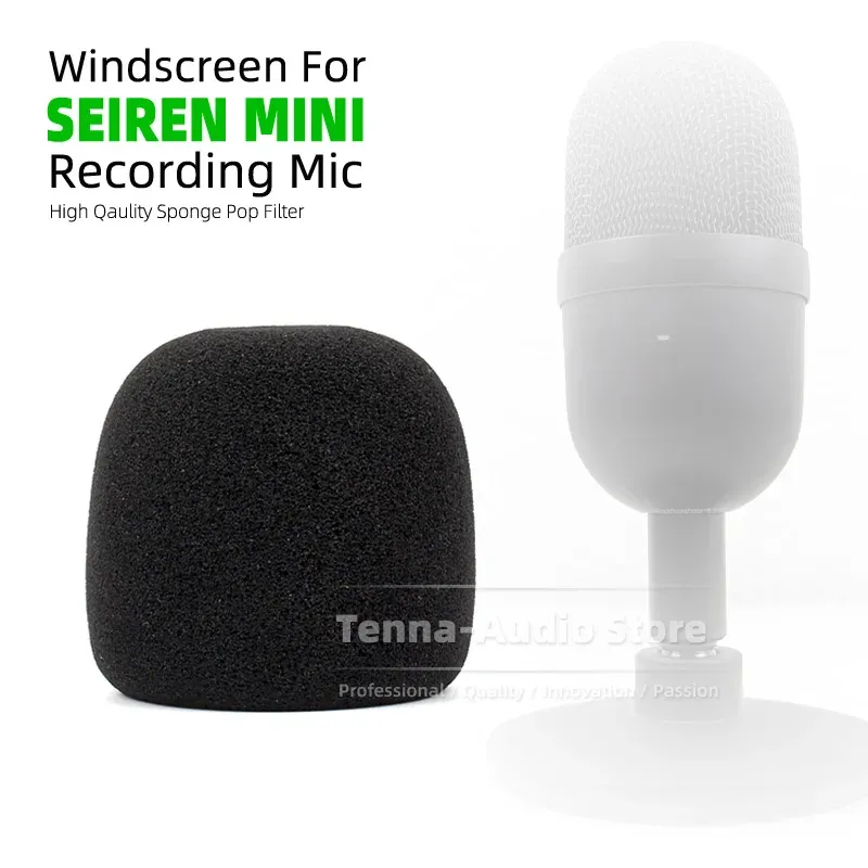 Microphones Black Microphone Windscreen Dustproof Foam Screen Windproof For Razer Seiren MIni Pop Filter Sponge Shield Mic Windshield Cover