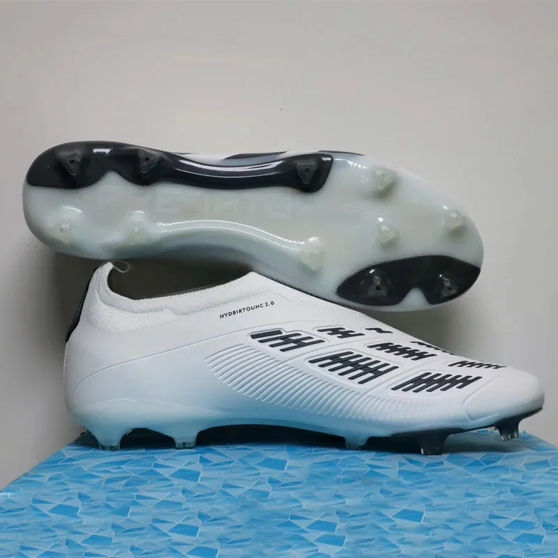 Sem renda de sapatos de futebol masculino com chuteiras de futebol sem chicote para crianças para crianças TF/FG Treinando botas de futebol Chuteira Campo 2282 240422