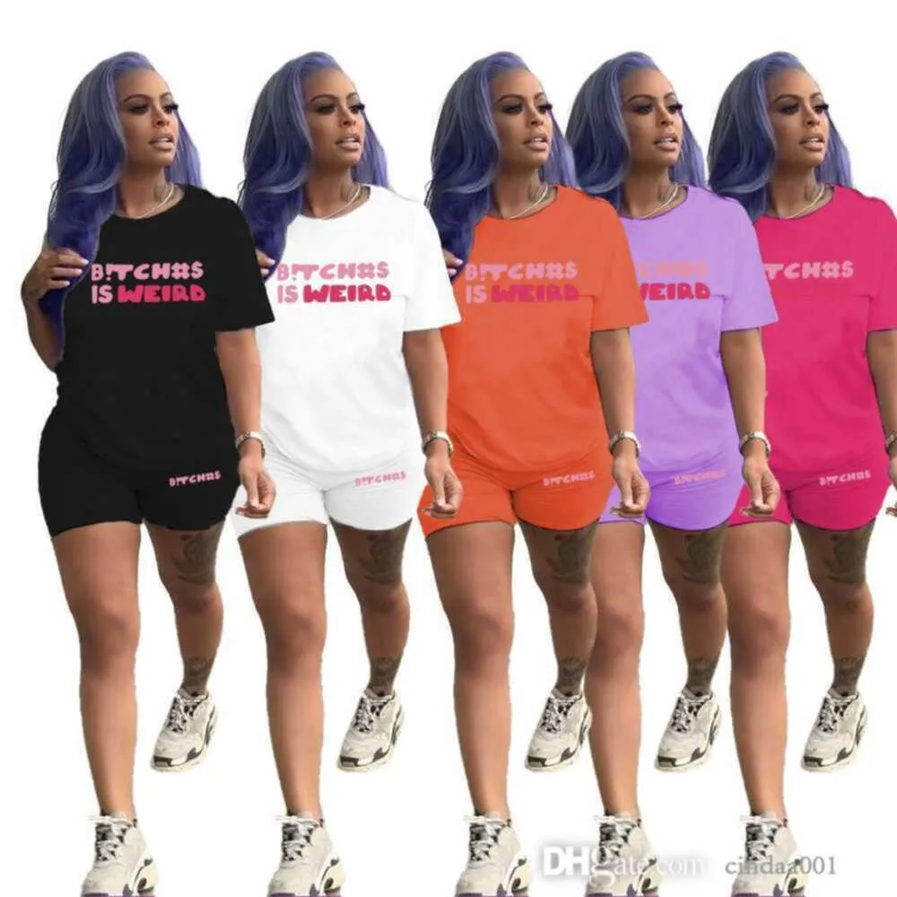 Plus Sizes S-5XL Women Tracksuits Two Pieces Set Designer 2024 New Letters Printed T-shirt Shorts Suit Sports Outfits