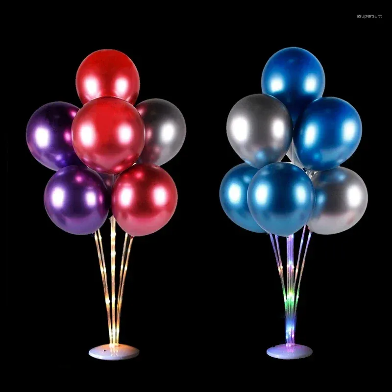 Dekoracja imprezy LED Light Balloons Stand Stand COUNTI BALOON Baby Shower Birthday Decor Decor Ballon Akcesoria Arch