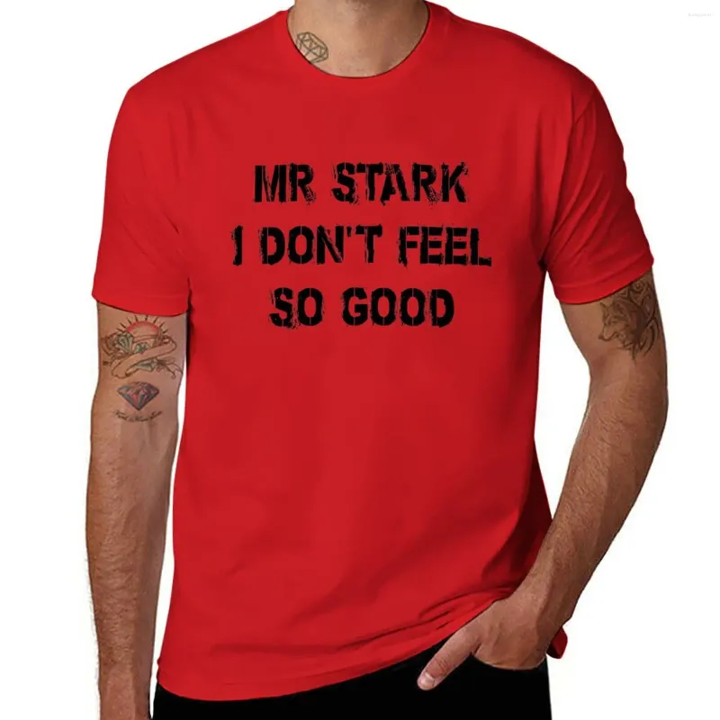 Tops da uomo Mr Stark Non mi sento così bravo Infinity T-shirt Nero Bloughe Dricking Short Short Shortle