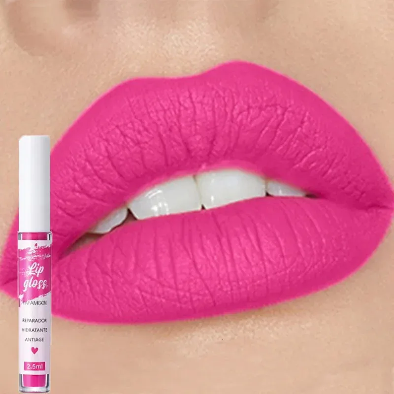 Velvet impermeable Matte Nude Lip Gloss Sexy Longing Cup Cup Red Lipstick Lipstick Cosmetic 240425