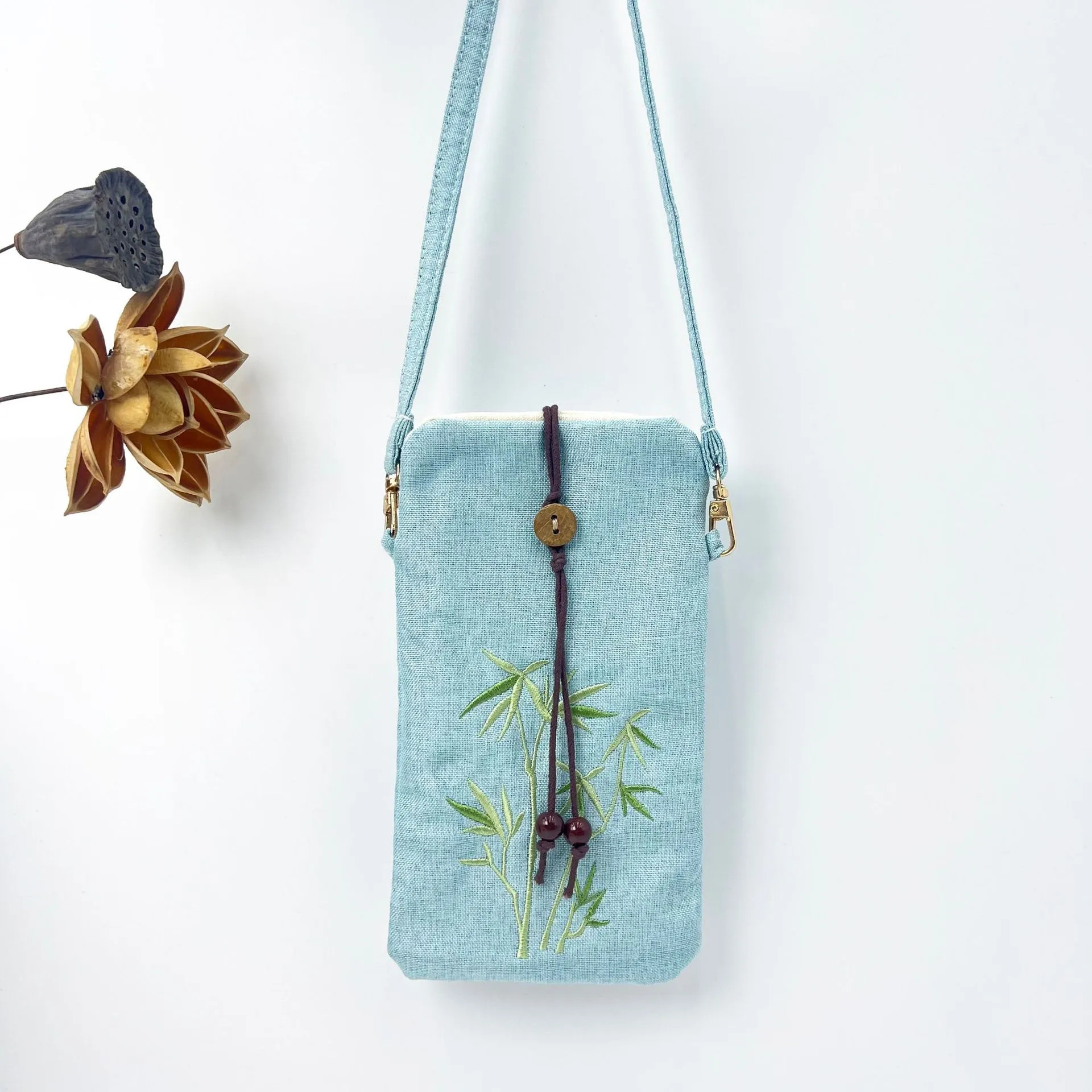 2024Linen Crossbody Bag | Embroidered Zen Shoulder Bag 2024Linen Crossbody Bag | Embroidered Zen Shoulder Bag