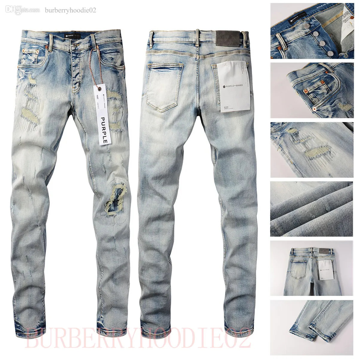 jeans viola designer jeans maschi marchio pantaloni vintage casual solido classico jeans dritti per pantalone moto maschile pantaloni neri magri jeans