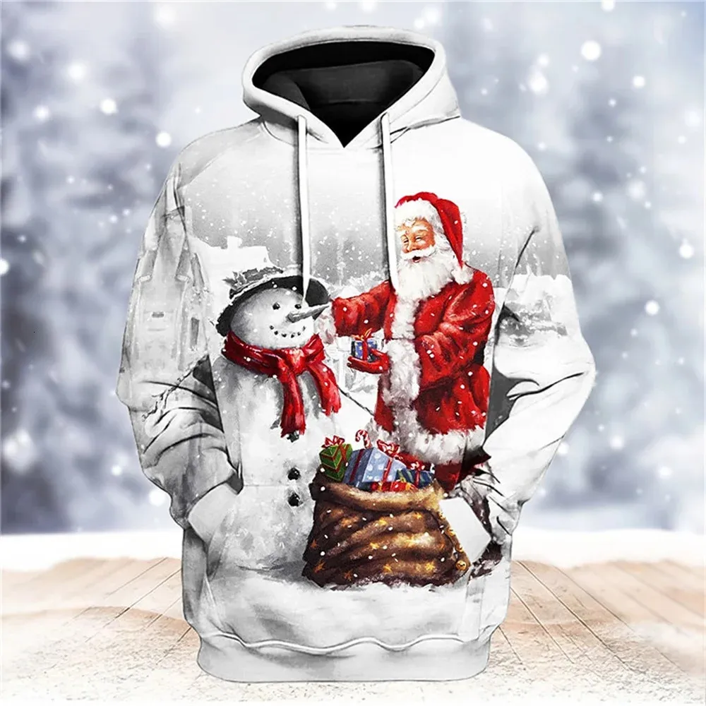Save Big on Bulk Santa Claus Hoodie 3D Printed Hoodie: Festive Graphic  Pullover Hoodie With Front Pocket Holiday Streetwear For Men Best Deals  on