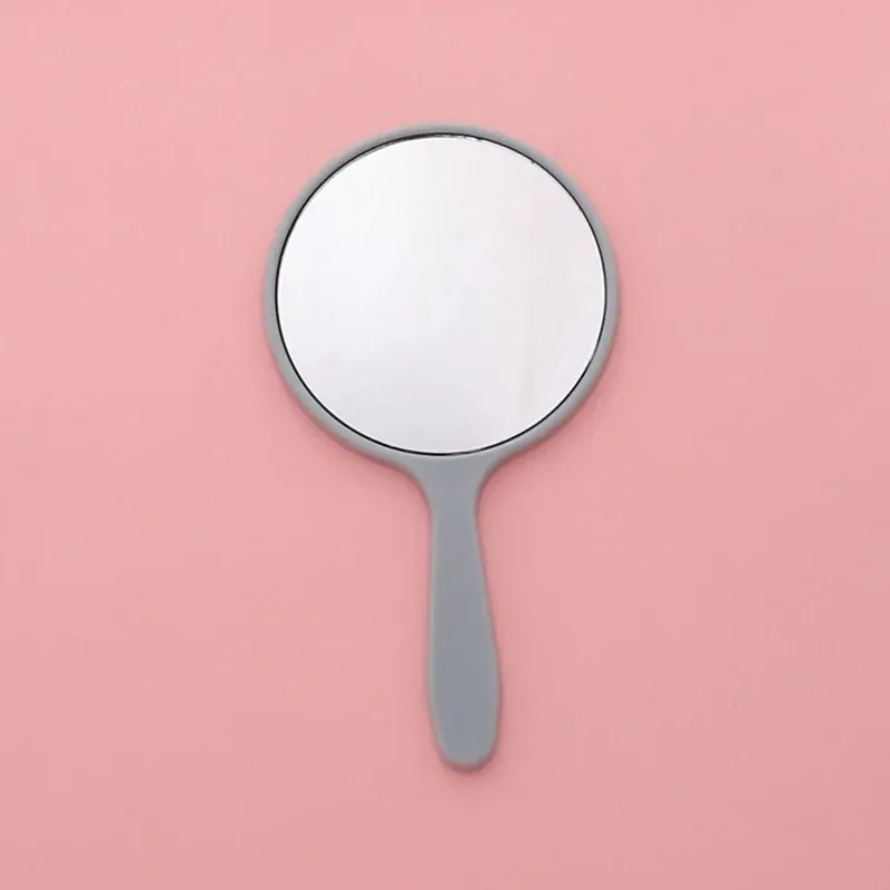 Handheld Makeup Mirror Okrągłe lustro makijażu z ręcznie kompaktowe lustro kosmetyczne dla kobiet