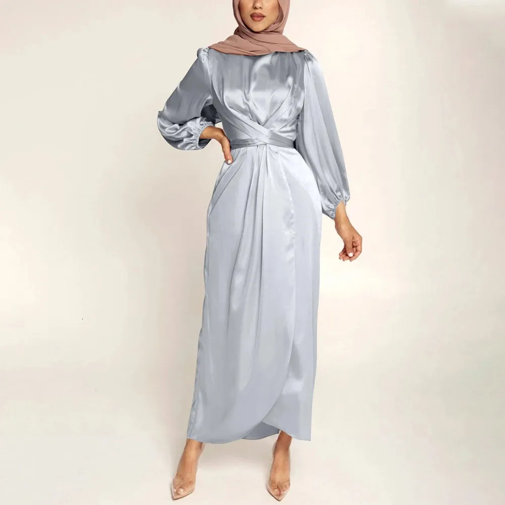 open lace back dress Fascinating Long Tulle Sleeve Henna Kaftan Dress 36