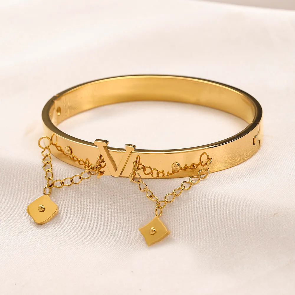 Bracciale Rigido In Acciaio Inox Con Zirconi – Placcato Oro – Gioiello Trifoglio Per Donna – Chiusura Nascosta - 2