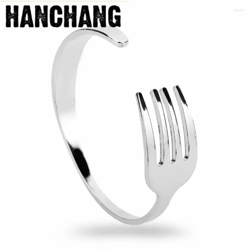 Bracelets de charme Hip Hop India Fork Spoon aberto para homens