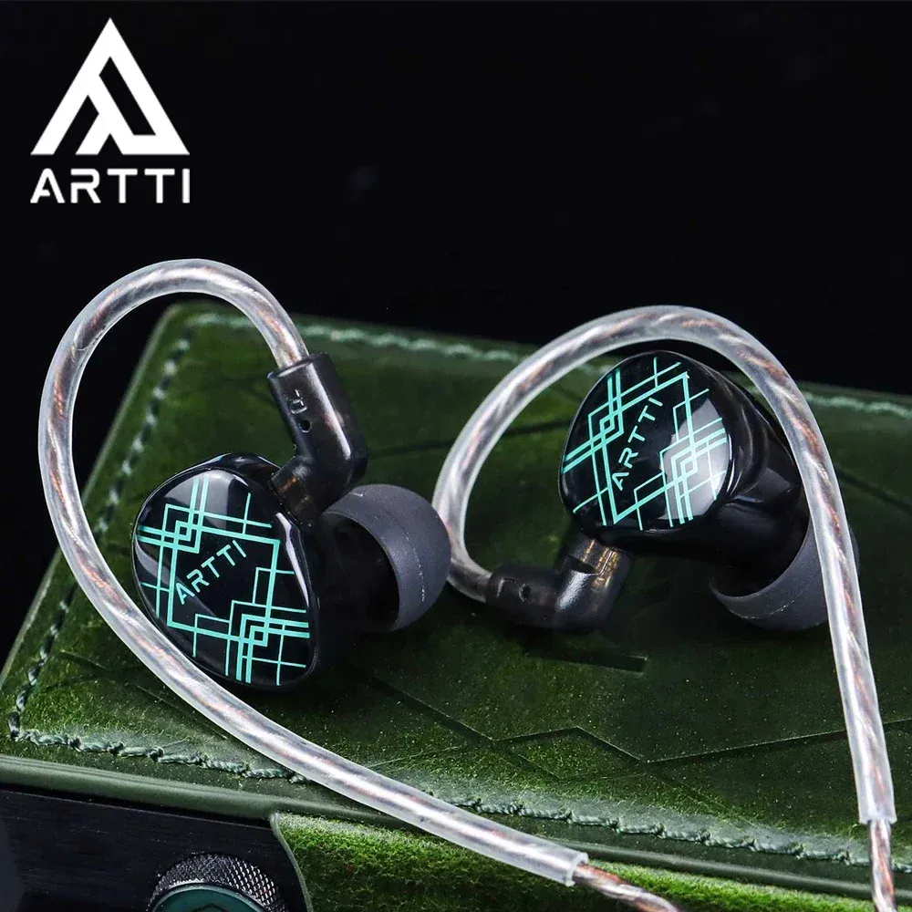 Hörlurar artti r2 hifi hörlurar 10mm beryllium membran dynamisk förare inear monitor hörlurar med 0,78 2pins kontakt kabel öronsnäckor