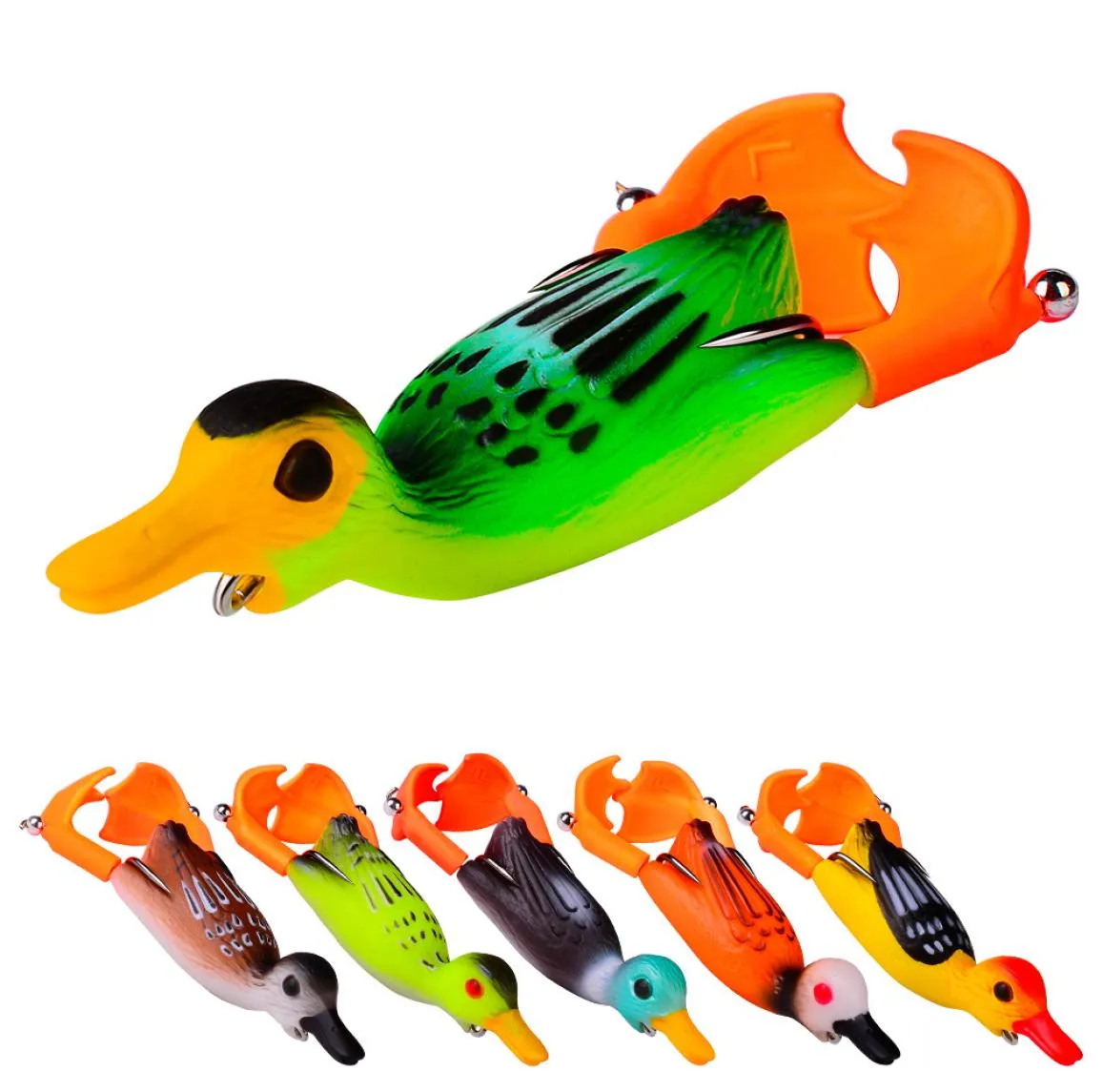 10 colori Dritta Elice Elice Patrino Duck 9Cm 11G Simulazione della rana del trattore rotativo Lei Qiang Soft Bait9641052