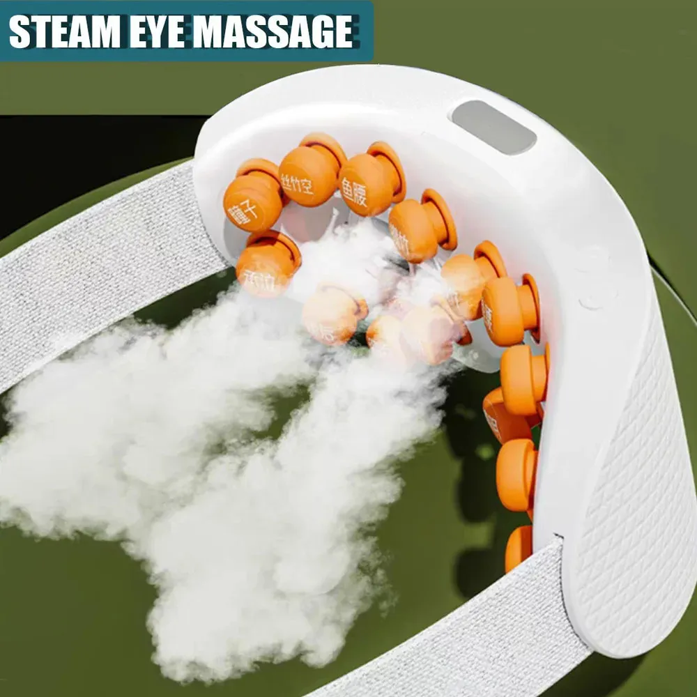 Instrument de soins de massage des yeux électriques et compresses à froid Points d'acupuncture Thérapie Smart Lunes chauffant 240424