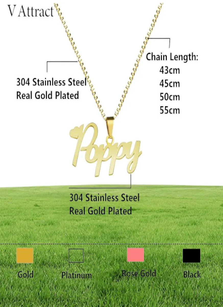 Gold Box Chain Custom Jewelry Personalized Name Pendant Necklace Handmade Cursive Nameplate Choker Women Men Bijoux BFF Gift Y20081381798