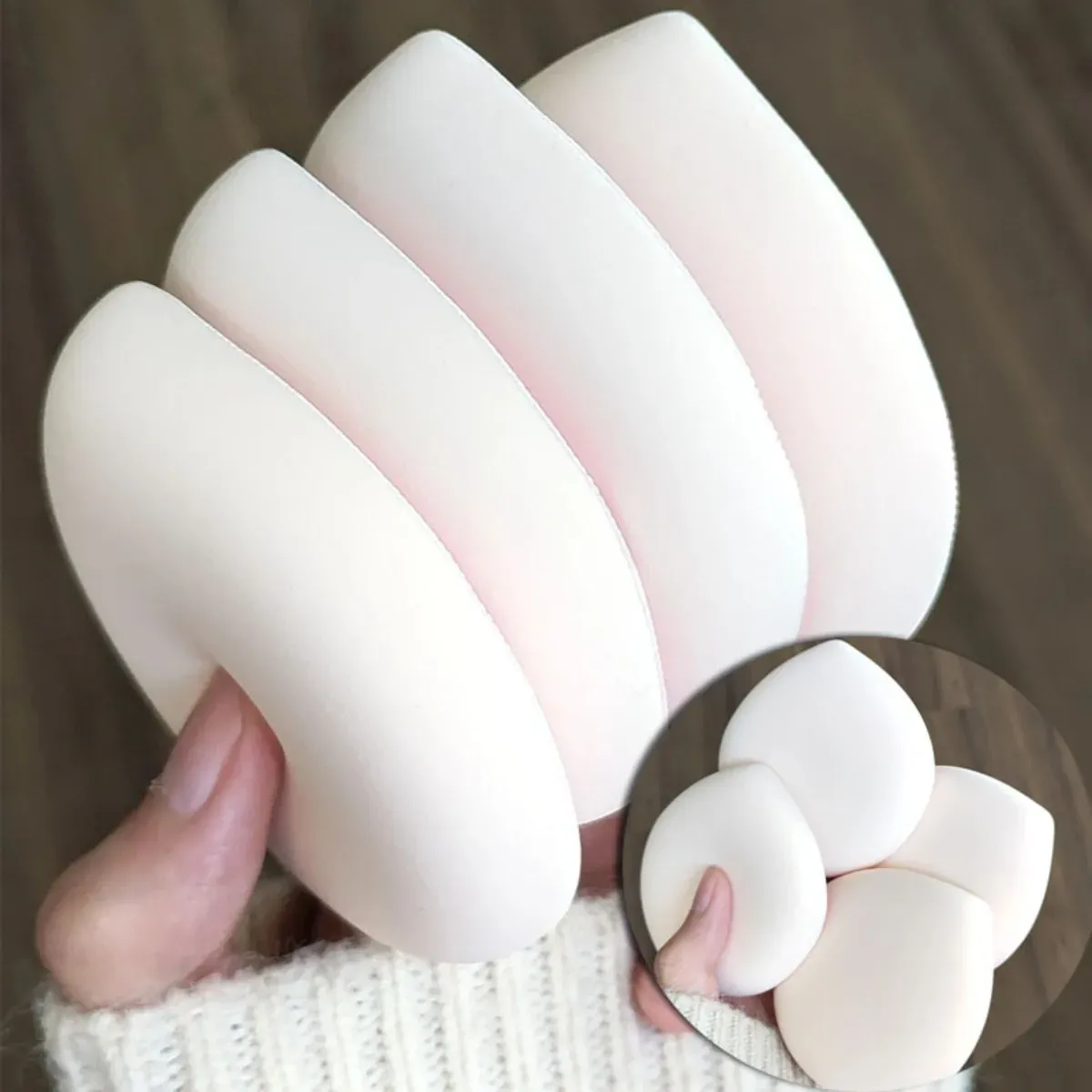 Puff 3pcs/Set Makeup Sponge мягкая кожаная воздушная подушка Фундамента