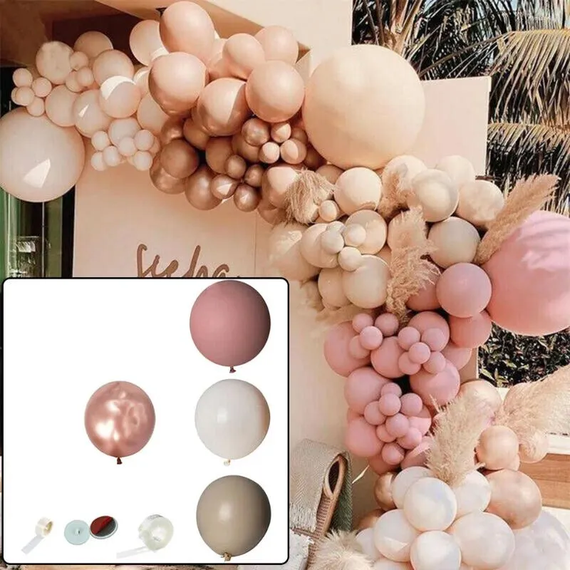 Dekoracja imprezowa 158pcs Blush nago balon łuk Garland Pink Decor Zestaw ślubny morel
