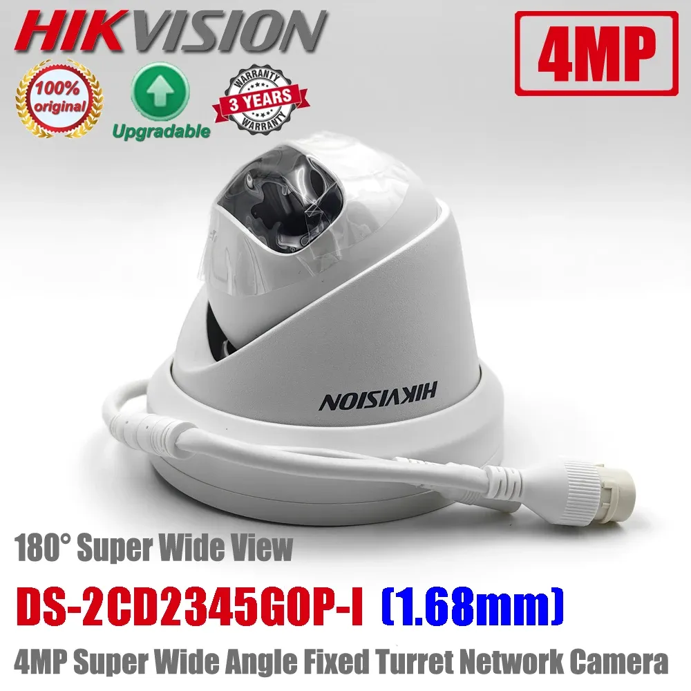 Webcams Original Hikvision Ds2cd2345g0pi 4mp H.265+ Poe 180° Super Wide Angle Ir Network Turret Cctv Ip Camera