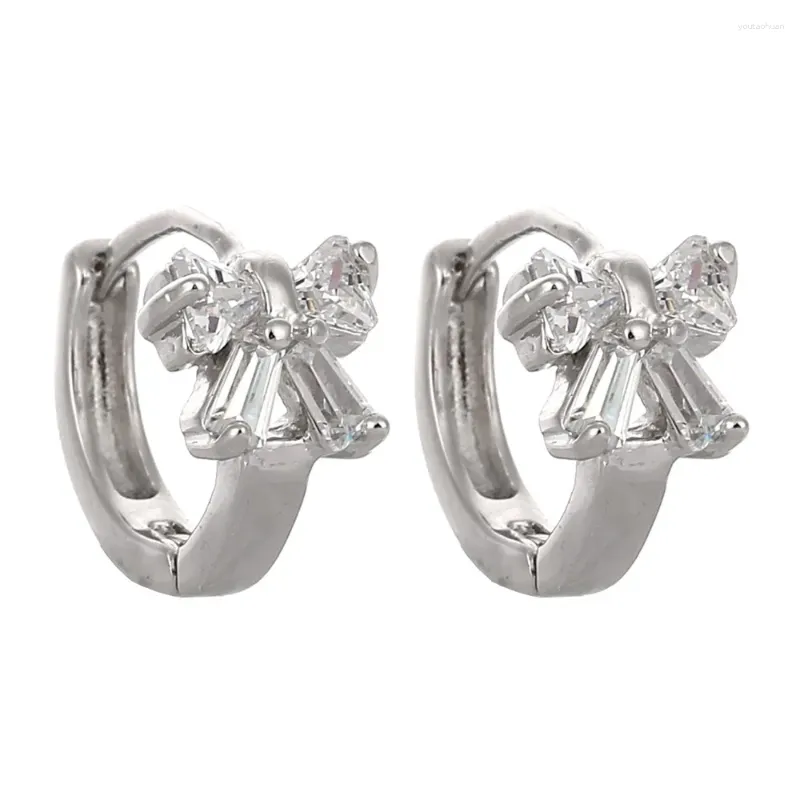 Boucles d'oreilles à étalon de haute qualité Fashion Fashion Silver plaquée Crystal Bow Retro Gift Wholesale EH1062