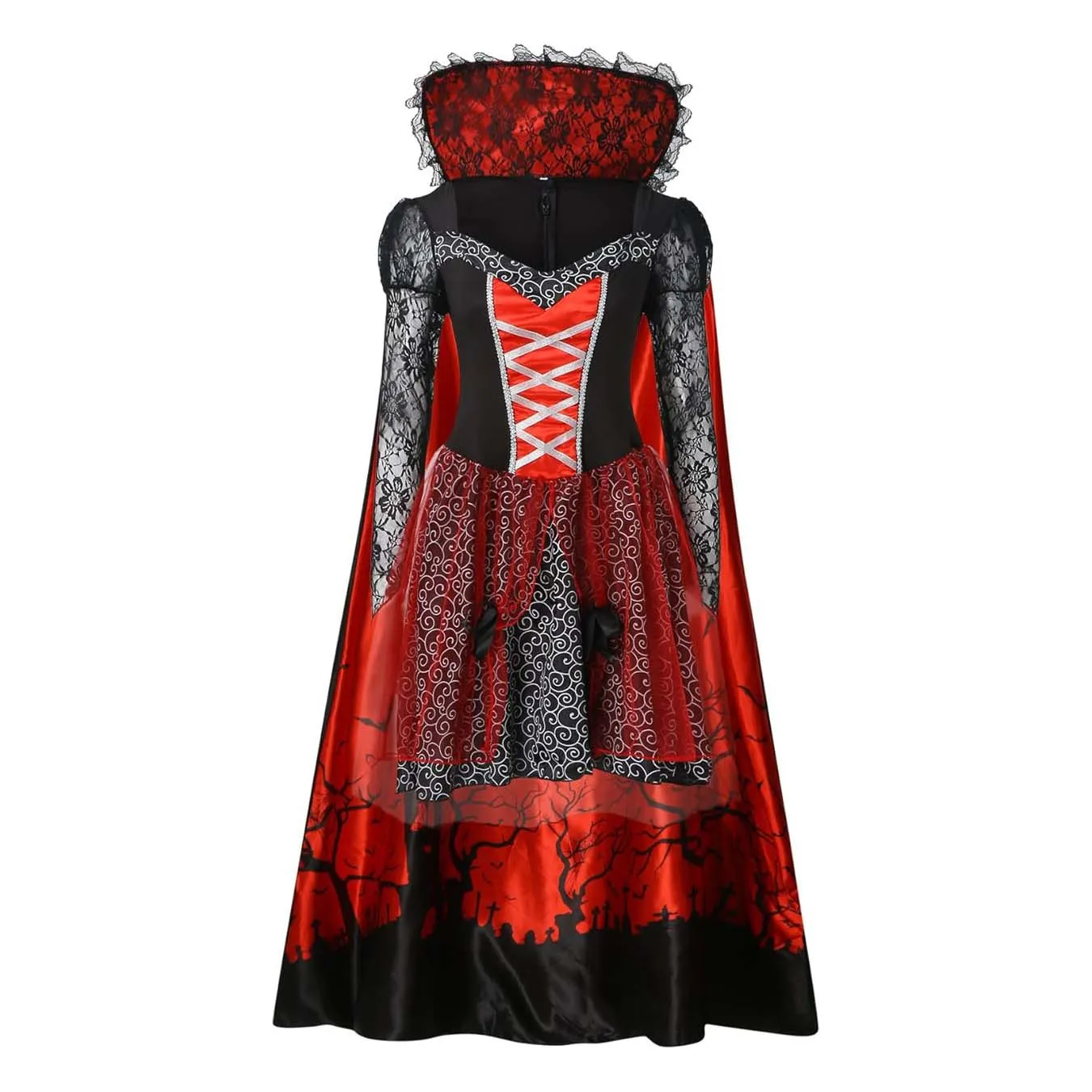 Traje de vampiro de Halloween para mulheres adultas Fancy Party Dress Up Carnival Cosplay Uniform Hcad-004