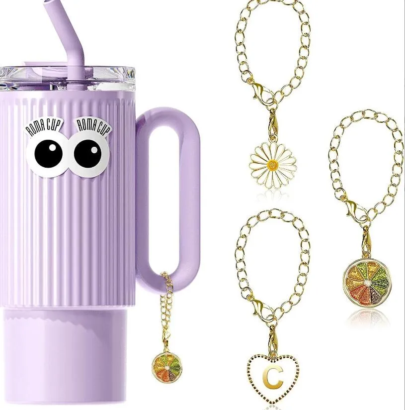 Other Drinkware 3pcs/set Letter Charm Accessories For 40Oz Cup Initial Name Id Personalized Handle Tumbler Wll2204 Drop Delivery Home Garden