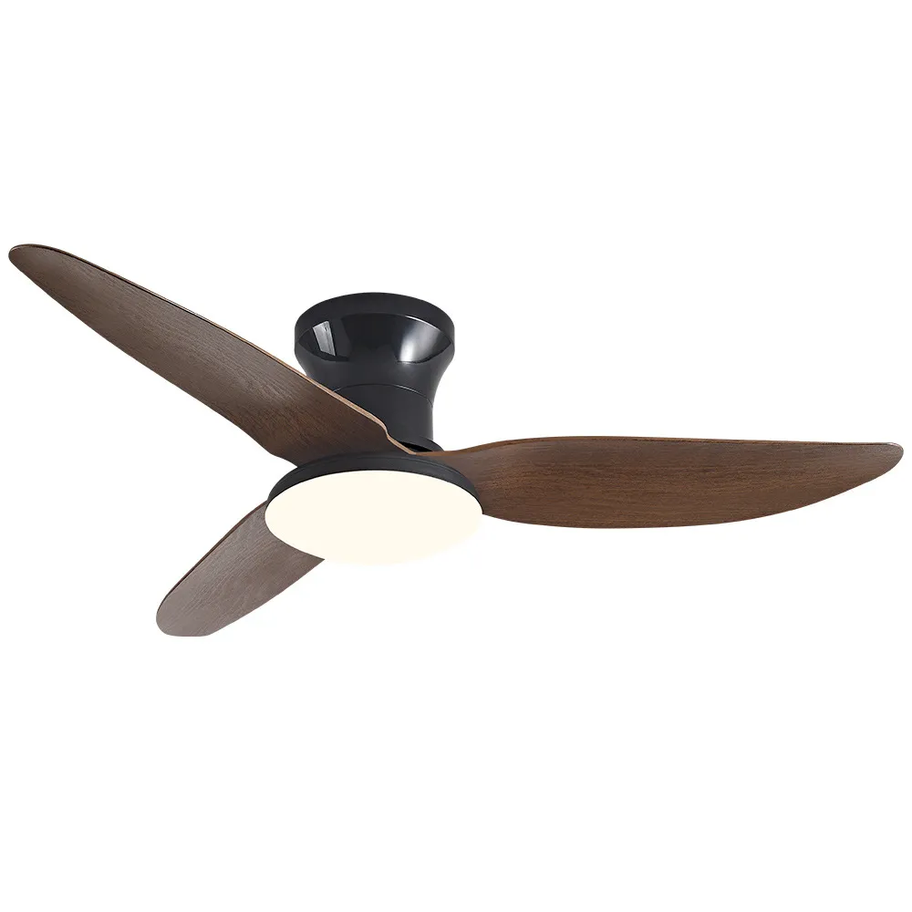 Modern Black White Low Floor DC Motor 30W Ceiling Fans With Remote Control Simple 30W Light Home Fan 110V 220V