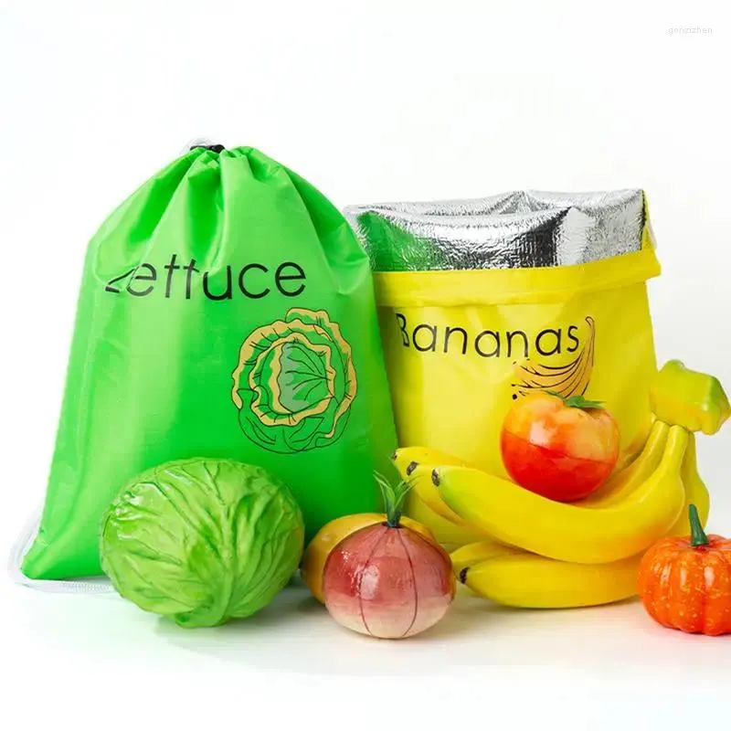 Sacos de armazenamento Isolados e -frutas vegetais de frutas saco de alface de alface de banana bolso de pacote de manutenção para evitar o desperdício de alimentos