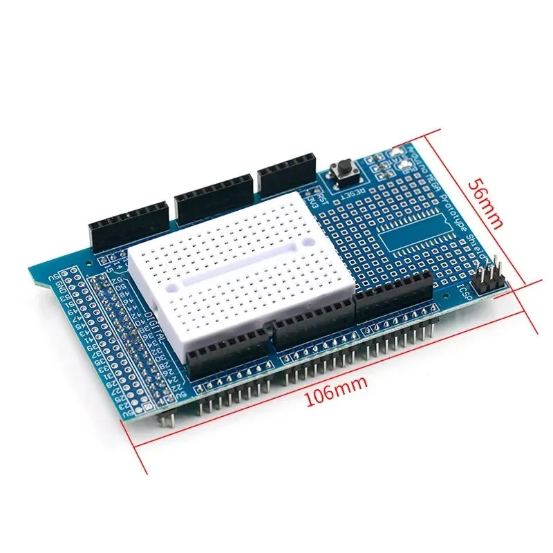 Mega 2560 R3 Proto Prototype Shield V3.0 Conselho de Desenvolvimento de Expansão + Mini Pão Pão Pão 170 Pontos de Tie para Arduino DIY