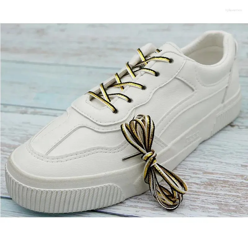 Peças de sapato Coolstring 3,5 mm de corda lã com material metálico de fios de ouro preto-ouro branco Botas encantadas de renda de pijamas no presente de cintura
