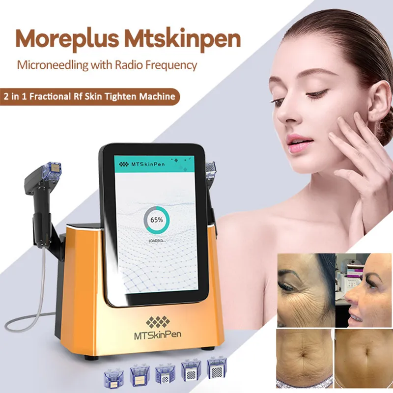 2 Handles Fractional Radio Frequency Micro Needle Skin Tightening Salon Use Microneedle Rf Remove Stretch Marks Face Lifting Microneedling Beauty Machine