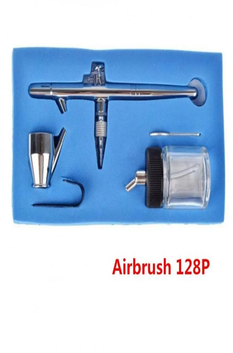 035mm 22cc 128p Airbrush Double Action Professional Capaciteit Pen Spray Gun Kit Set voor make -uptools7867584