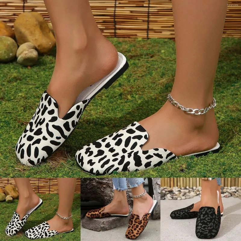 Slippers Ladies Fashion Summer Leopard Patter