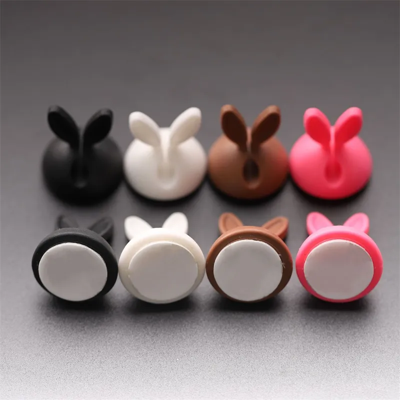 Câble de fil d'oreille de lapin Câble de cordon rangée Câble écouteur Organisateur de fil Storage Silicone Câble Câble Calle Cordon Clips T9I002628