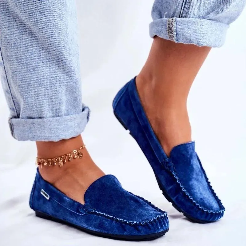 Casual schoenen dames mocassins dames loafers comfortabele vrouwen naaien suède platte zachte zolen lichtgewicht stijl