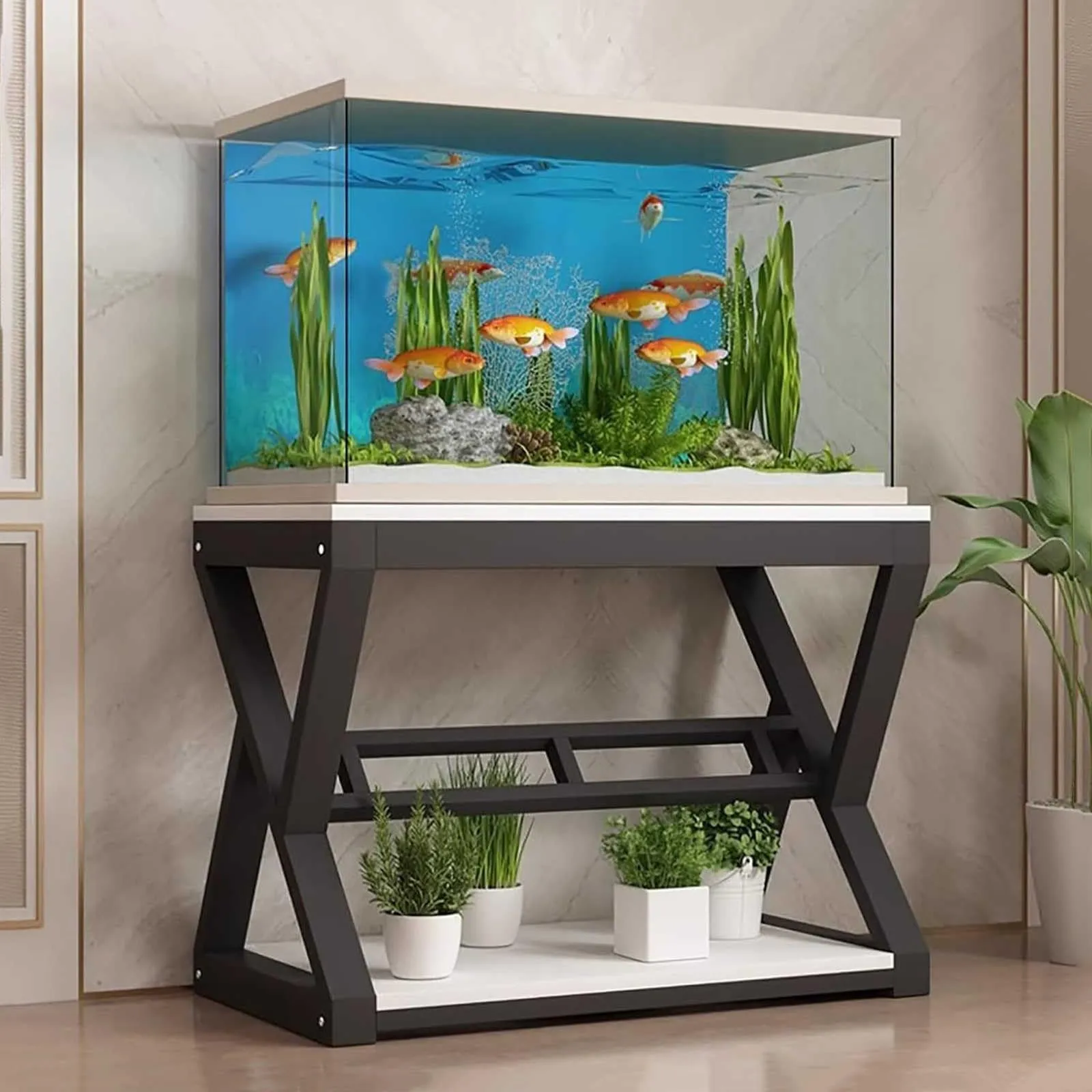 Aquarium Stand: 10-30 Gallon Fish Tank Metal Rack Aquarium Stand: 10-30 Gallon Fish Tank Metal Rack